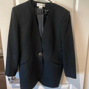 Vintage Christian Dior Black Women’s Suit Jacket